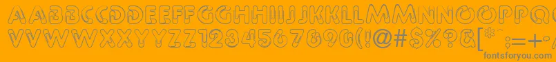 Paprclip-Schriftart – Graue Schriften auf orangefarbenem Hintergrund