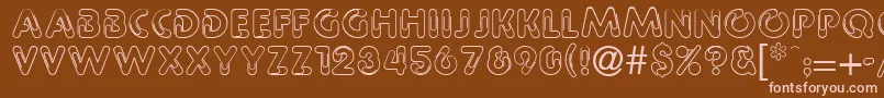 Paprclip Font – Pink Fonts on Brown Background