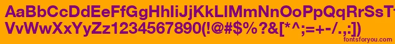 ContextRepriseSsiBold Font – Purple Fonts on Orange Background