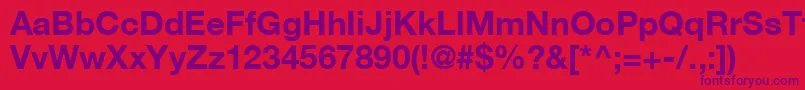 ContextRepriseSsiBold Font – Purple Fonts on Red Background