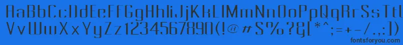 Шрифт Pecot010 – чёрные шрифты на синем фоне