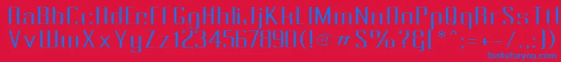 フォントPecot010 – 赤い背景に青い文字