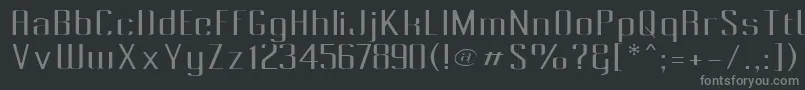 フォントPecot010 – 黒い背景に灰色の文字