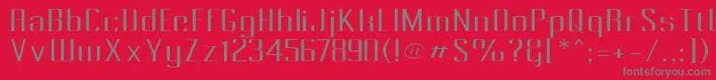 Pecot010 Font – Gray Fonts on Red Background