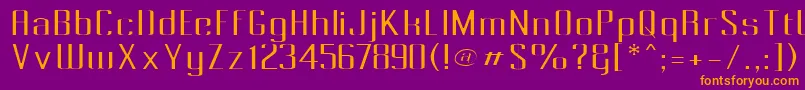 Pecot010 Font – Orange Fonts on Purple Background