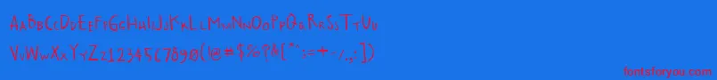 Tf2professor Font – Red Fonts on Blue Background