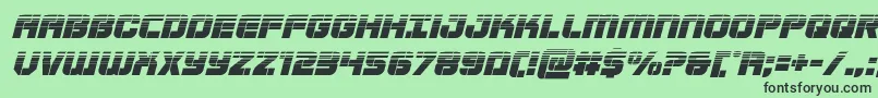 Supersubmarinehalfital Font – Black Fonts on Green Background