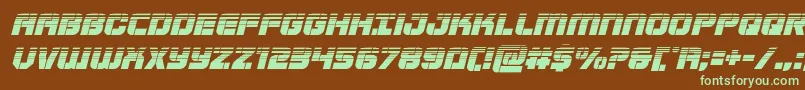 Supersubmarinehalfital Font – Green Fonts on Brown Background