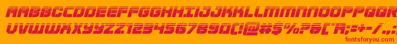 Supersubmarinehalfital Font – Red Fonts on Orange Background