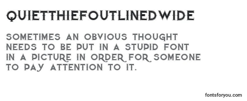 Quietthiefoutlinedwide Font