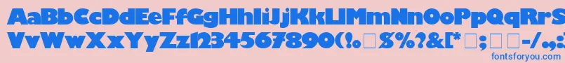 GillSansBlack Font – Blue Fonts on Pink Background