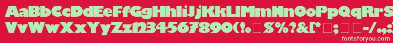 GillSansBlack Font – Green Fonts on Red Background