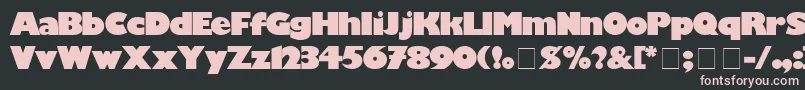 GillSansBlack Font – Pink Fonts on Black Background