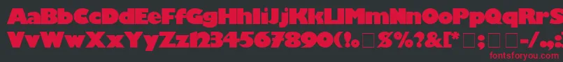 GillSansBlack Font – Red Fonts on Black Background