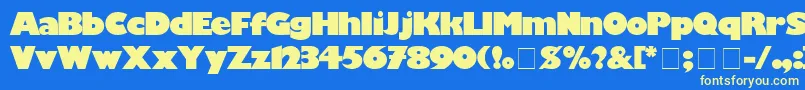 GillSansBlack Font – Yellow Fonts on Blue Background