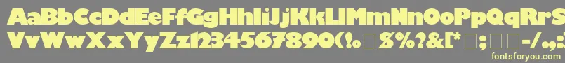 GillSansBlack Font – Yellow Fonts on Gray Background