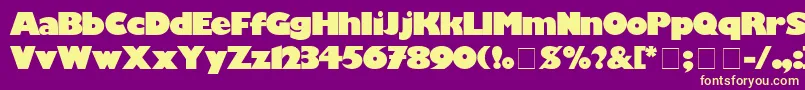 GillSansBlack Font – Yellow Fonts on Purple Background