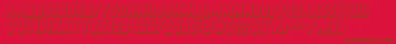 Zombiecontrol3D Font – Brown Fonts on Red Background