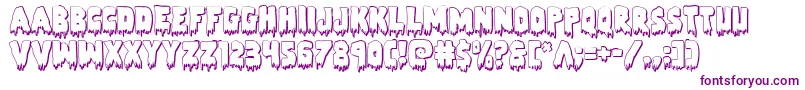 Zombiecontrol3D Font – Purple Fonts on White Background