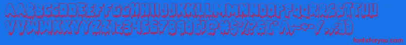 Zombiecontrol3D Font – Red Fonts on Blue Background