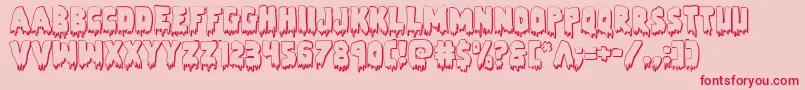 Zombiecontrol3D Font – Red Fonts on Pink Background