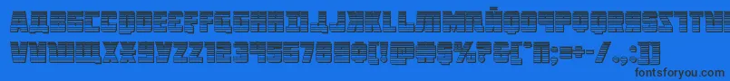 Octoberguardchrome Font – Black Fonts on Blue Background