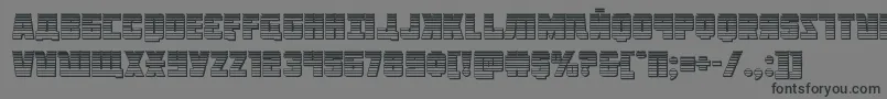 Octoberguardchrome Font – Black Fonts on Gray Background