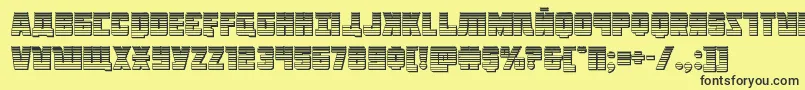 Octoberguardchrome Font – Black Fonts on Yellow Background