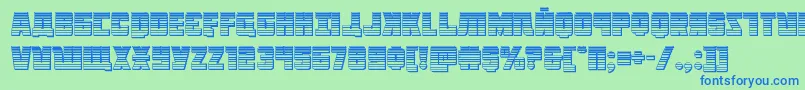 Octoberguardchrome Font – Blue Fonts on Green Background