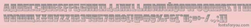 Octoberguardchrome Font – Gray Fonts on Pink Background