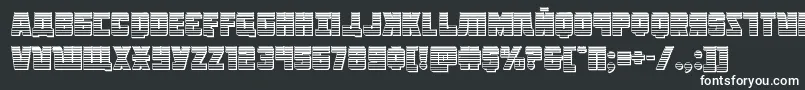 Шрифт Octoberguardchrome – белые шрифты на чёрном фоне