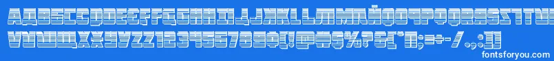 Octoberguardchrome Font – White Fonts on Blue Background