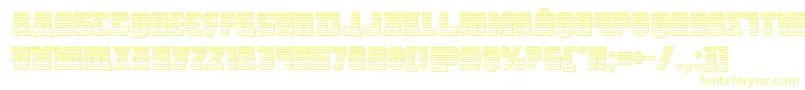 Octoberguardchrome Font – Yellow Fonts on White Background