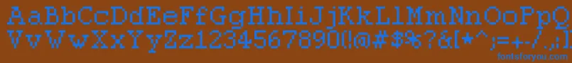 Pixolde Font – Blue Fonts on Brown Background