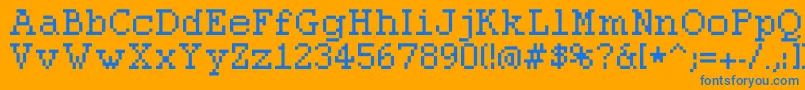 Pixolde Font – Blue Fonts on Orange Background