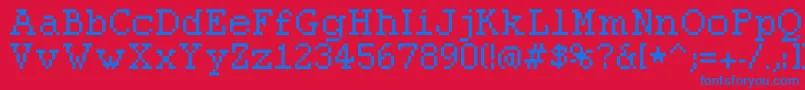 Pixolde Font – Blue Fonts on Red Background