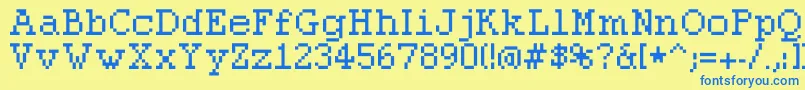 Pixolde Font – Blue Fonts on Yellow Background