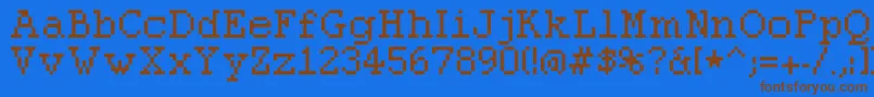 Pixolde Font – Brown Fonts on Blue Background