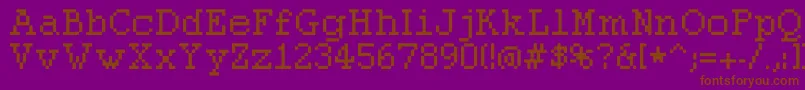 Pixolde Font – Brown Fonts on Purple Background