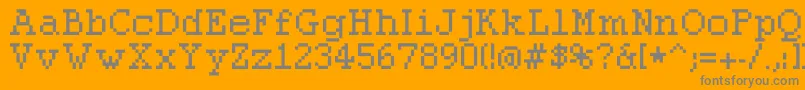 Pixolde Font – Gray Fonts on Orange Background