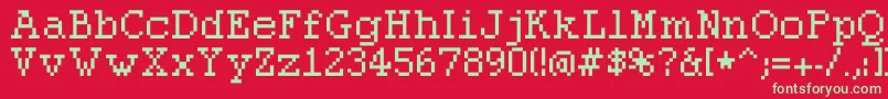 Pixolde Font – Green Fonts on Red Background