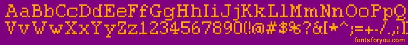 Pixolde Font – Orange Fonts on Purple Background