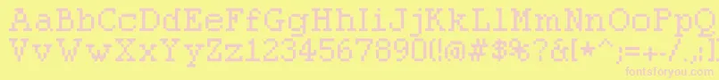 Pixolde Font – Pink Fonts on Yellow Background