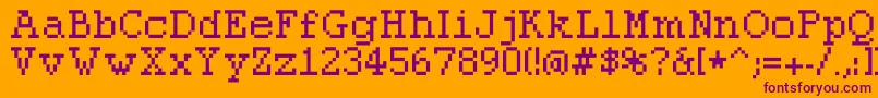 Pixolde Font – Purple Fonts on Orange Background