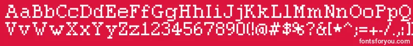 Pixolde Font – White Fonts on Red Background