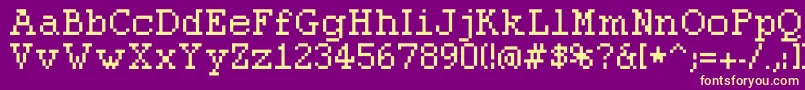 Pixolde Font – Yellow Fonts on Purple Background