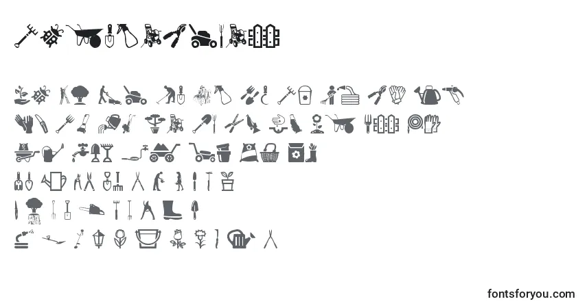 Fuente GardenIcons - alfabeto, números, caracteres especiales