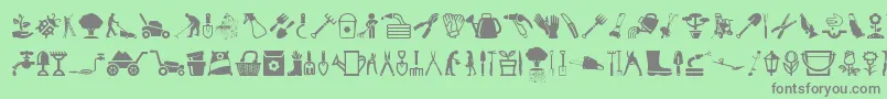 GardenIcons Font – Gray Fonts on Green Background