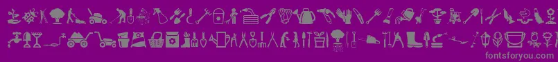 GardenIcons Font – Gray Fonts on Purple Background