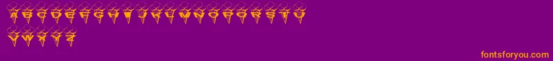 35В°c Font – Orange Fonts on Purple Background